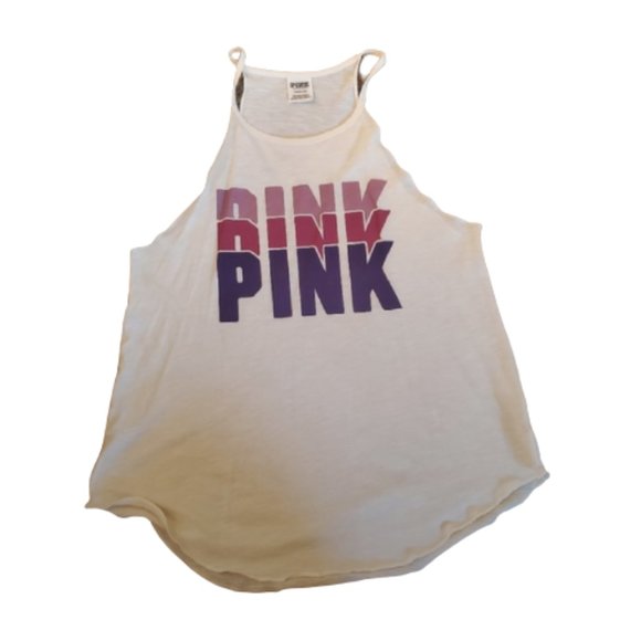 PINK Victoria's Secret Tops - Victoria Secret Pink- cream and purples flowy tank